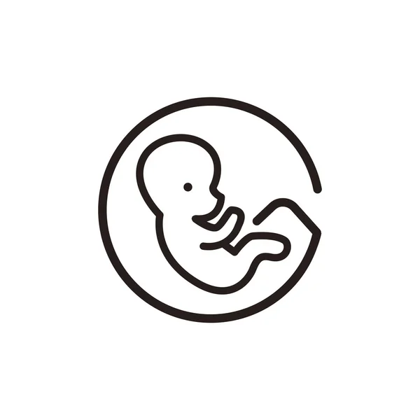 Sinal do ícone do feto — Vetor de Stock