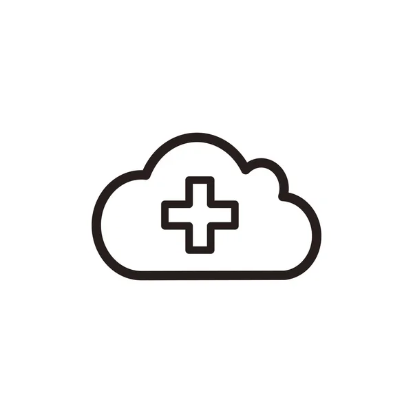 Pictograma cloud medical — Vector de stoc