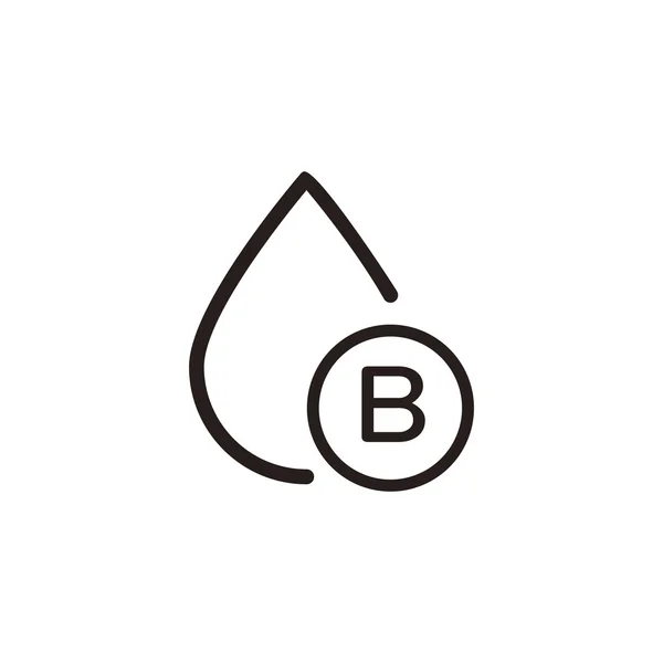 B type blood drop — Stock Vector