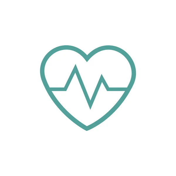 Λεπτή γραμμή εικονίδιο κτύπο της καρδιάς — Διανυσματικό Αρχείο