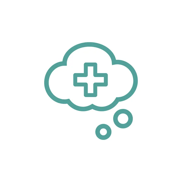 Icône Cloud médical — Image vectorielle