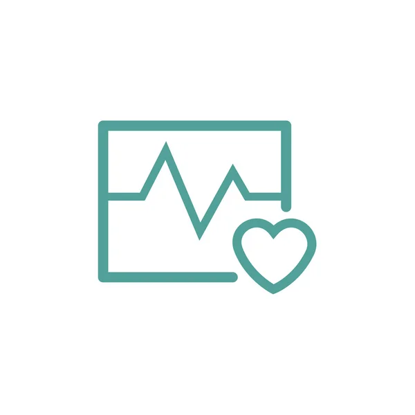 Batimento cardíaco ícone linha fina —  Vetores de Stock
