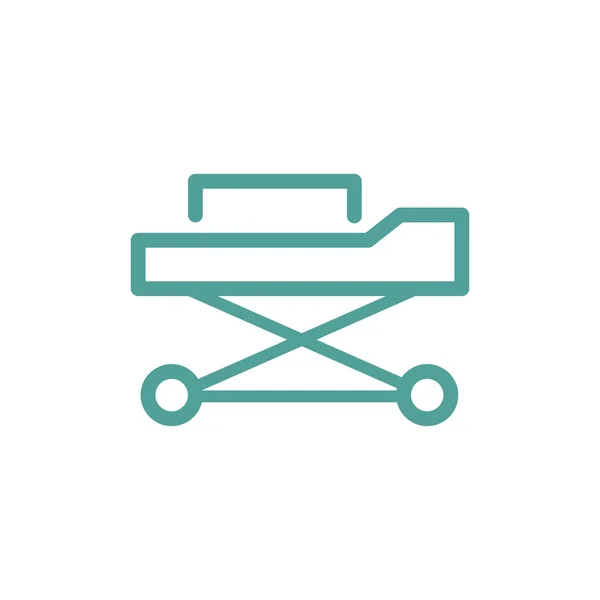 Szpitalne łóżko ikona — Wektor stockowy
