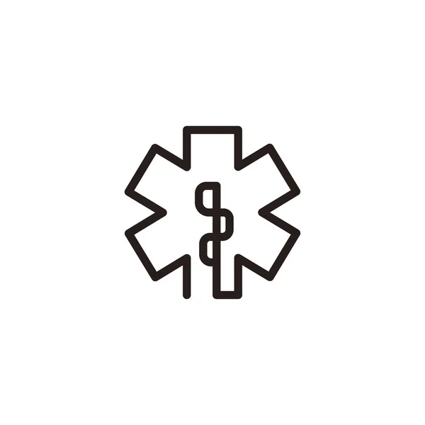 Caduceus pictogram teken — Stockvector