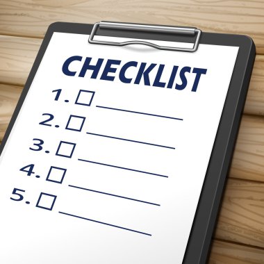 Denetim listesi Pano illüstrasyon