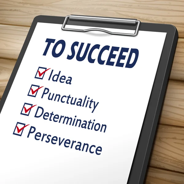 Checklist per il modo di avere successo — Vettoriale Stock