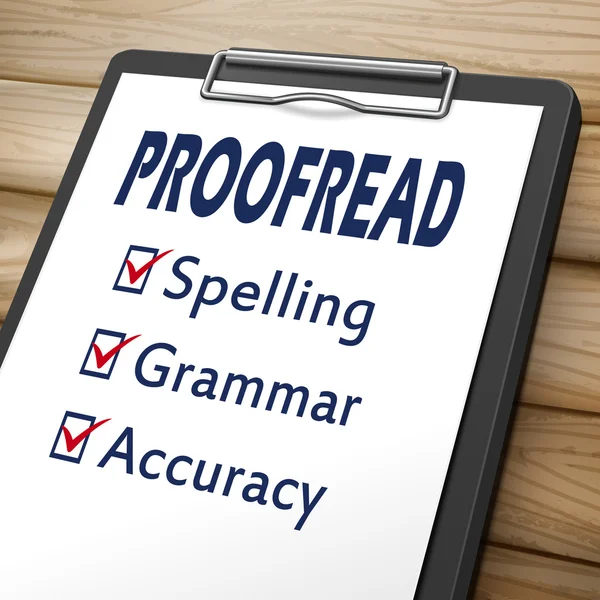 Иллюстрация из буфера обмена proofread — стоковый вектор