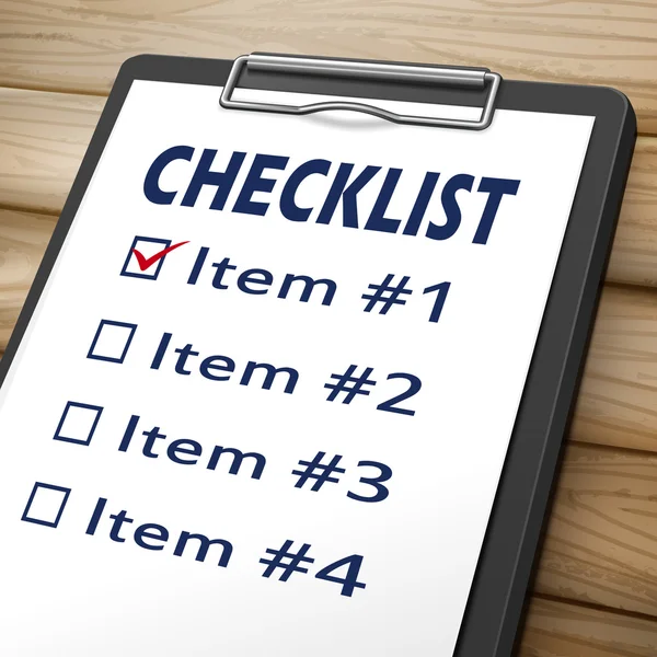 Checklist prancheta ilustração — Vetor de Stock