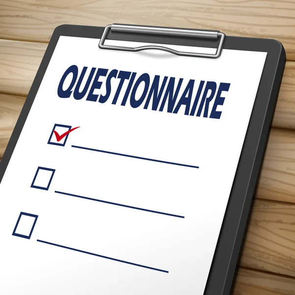 Questionnaire image presse-papiers — Image vectorielle