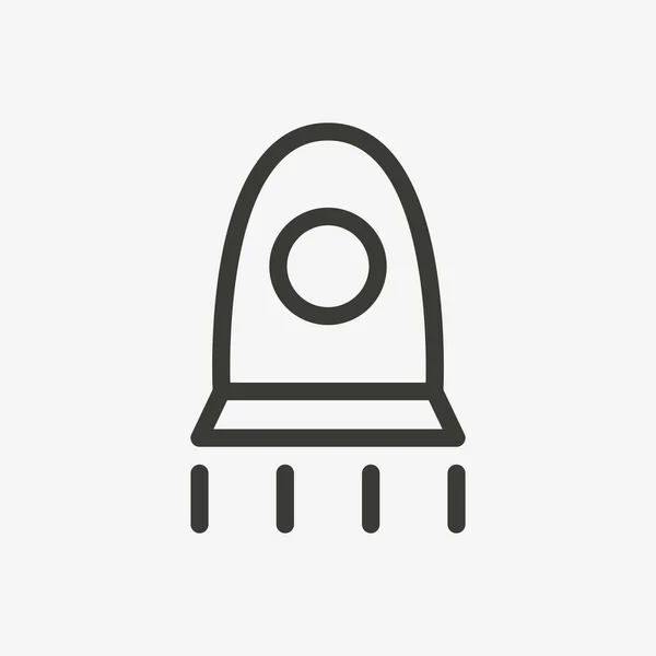 Kosmická loď osnovy ikona — Stockový vektor