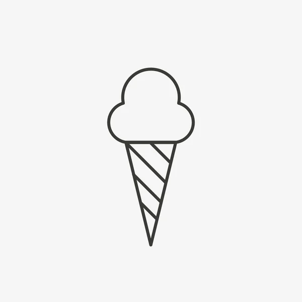 아이스크림 콘 아이콘 — 스톡 벡터