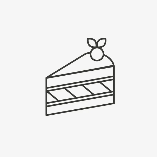 Ícone de pedaço de bolo — Vetor de Stock