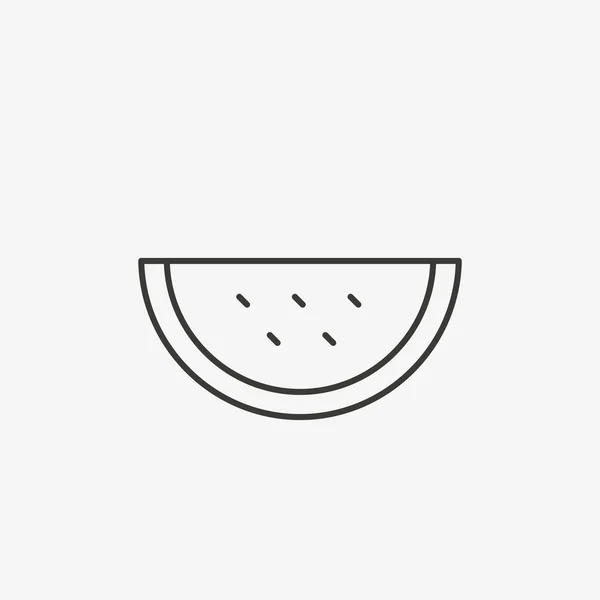 Watermeloen overzicht pictogram — Stockvector