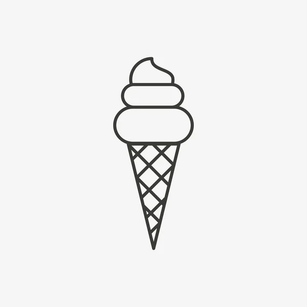 아이스크림 콘 아이콘 — 스톡 벡터