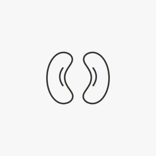 Bean outline icon — Stock Vector