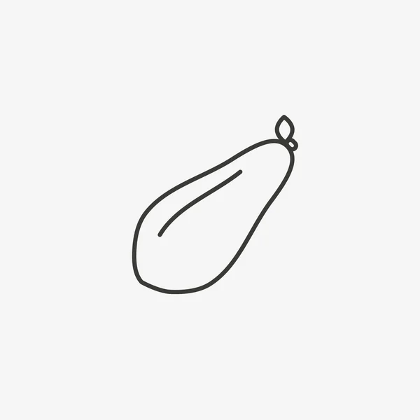 Papaya outline icon — Stock Vector