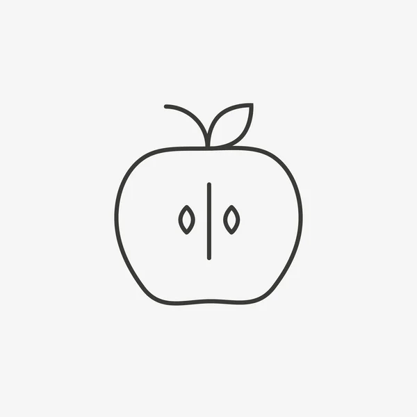 Иконка контура Apple — стоковый вектор