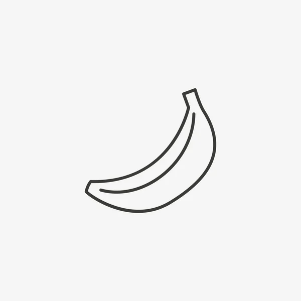 Icône banane contour — Image vectorielle