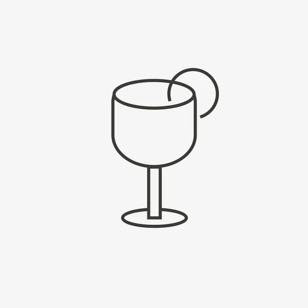 Vaso con icono de limón — Vector de stock