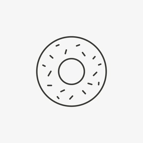 Ícone contorno donut — Vetor de Stock