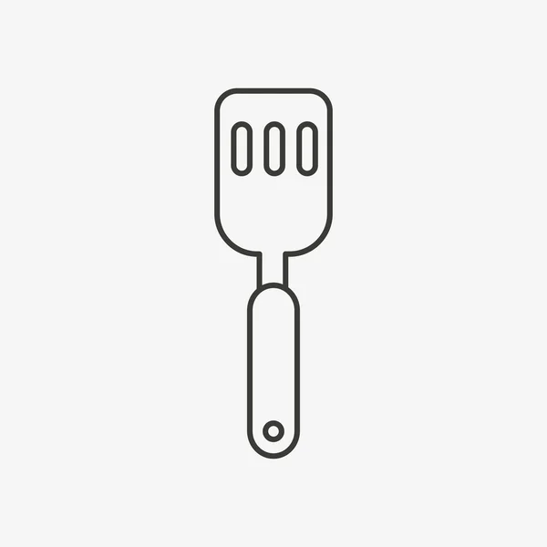 Esquema de espátula icono — Vector de stock