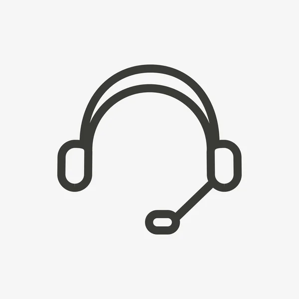 Headphone line icon — Stock Vector