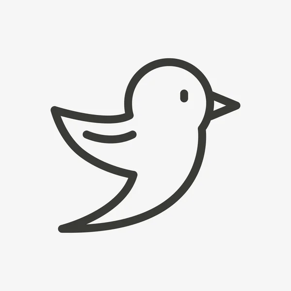 Icono del contorno de aves — Vector de stock
