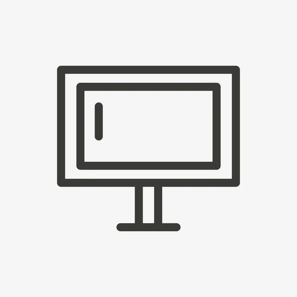 Het pictogram van de monitor voor computer tv — Stockvector