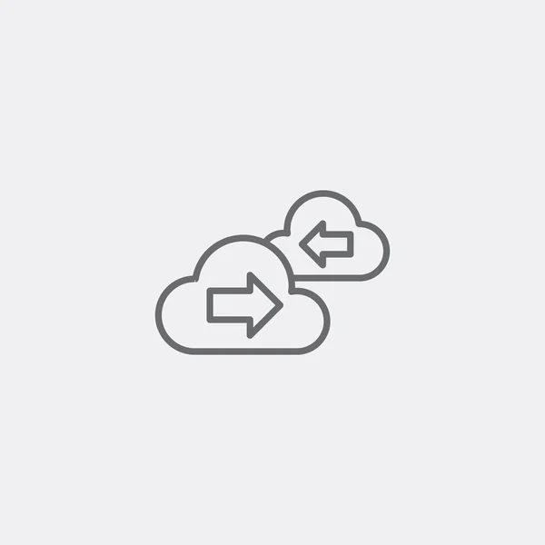 Señal de icono de servicio en nube — Archivo Imágenes Vectoriales