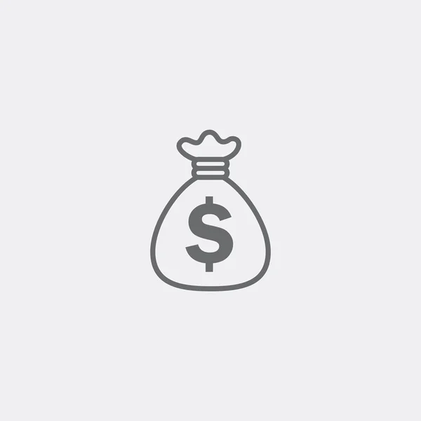 Icono de bolsa de dinero — Vector de stock