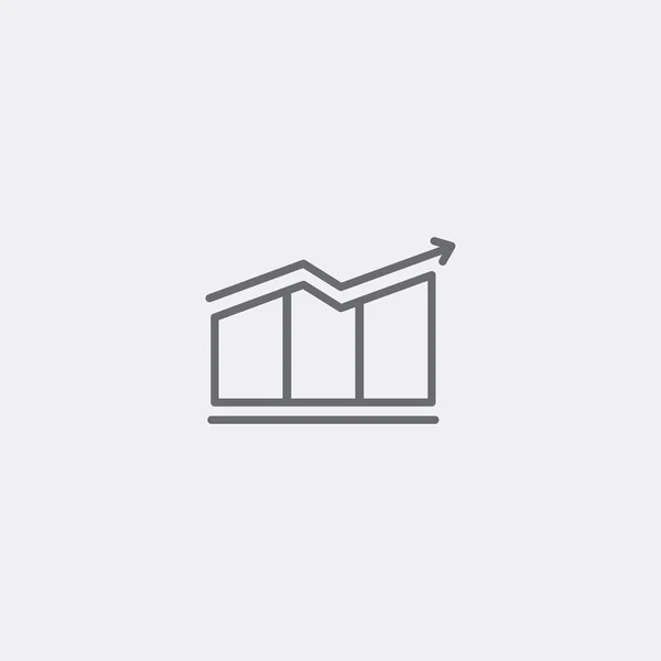 Icono gráfico en crecimiento — Vector de stock