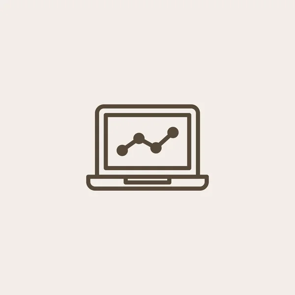 Laptop ikon jele — Stock Vector