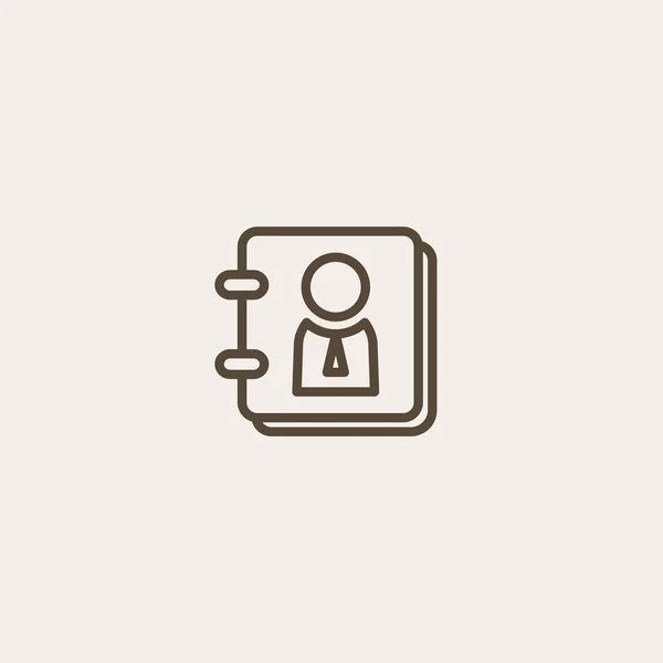 Portfolio outline icon — Stock Vector