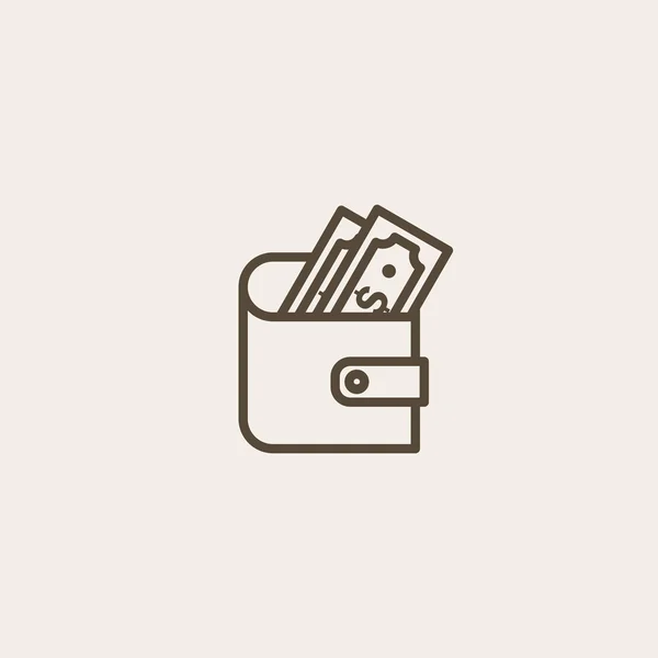 Plånbok-ikonen tecken — Stock vektor