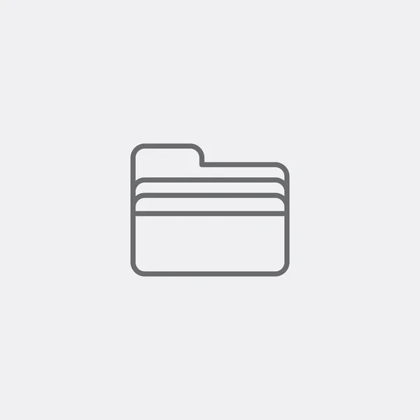 Folder outline icon — Stock Vector