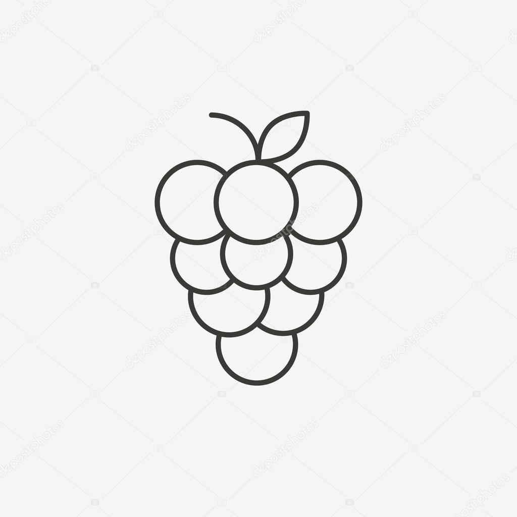 grape outline icon