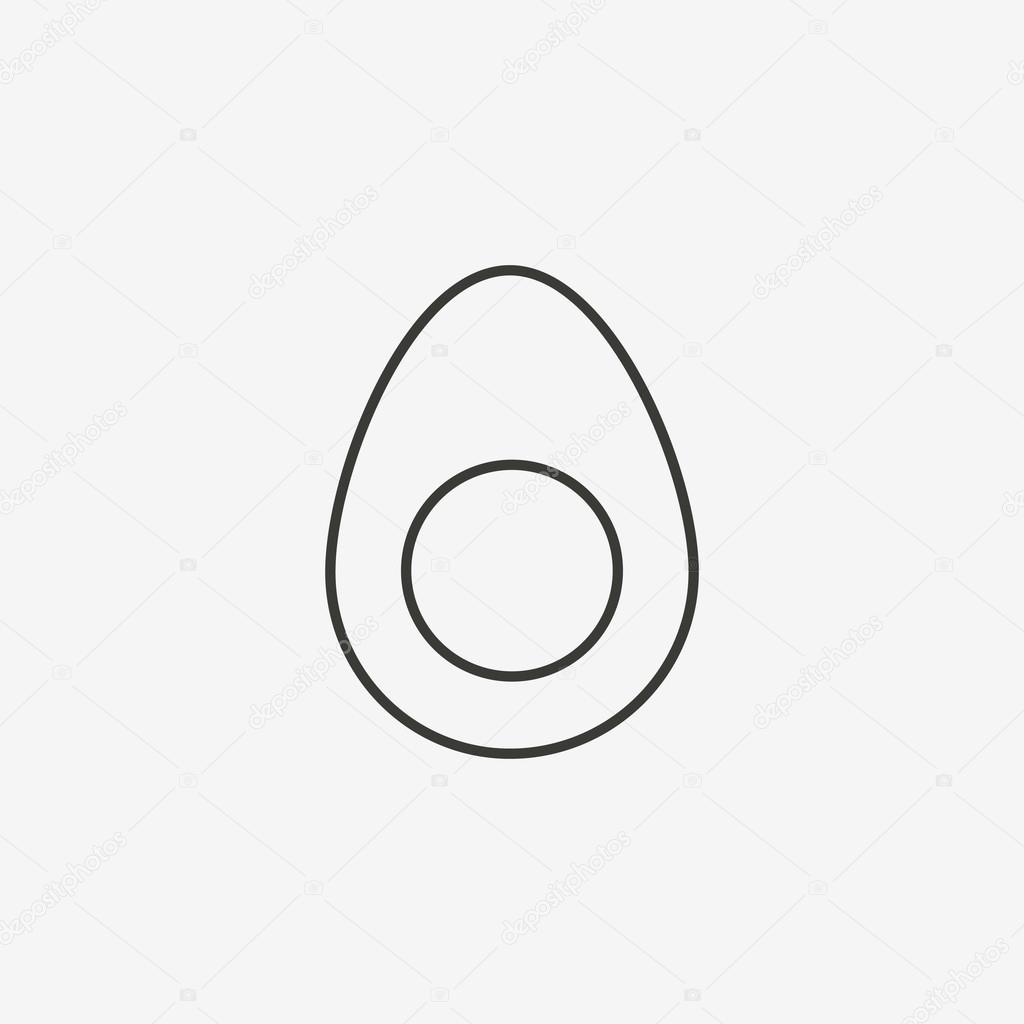 egg outline icon stock