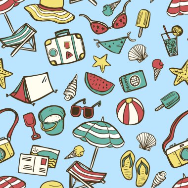 Yaz öğeleri seamless modeli