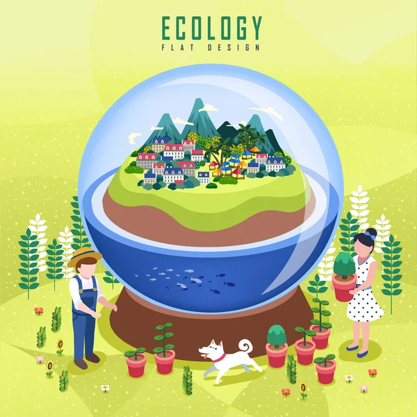 Ecology concept design — Stock Vector