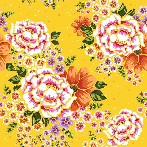 Motif floral sans couture — Image vectorielle