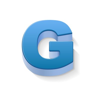 3D mavi mektup G