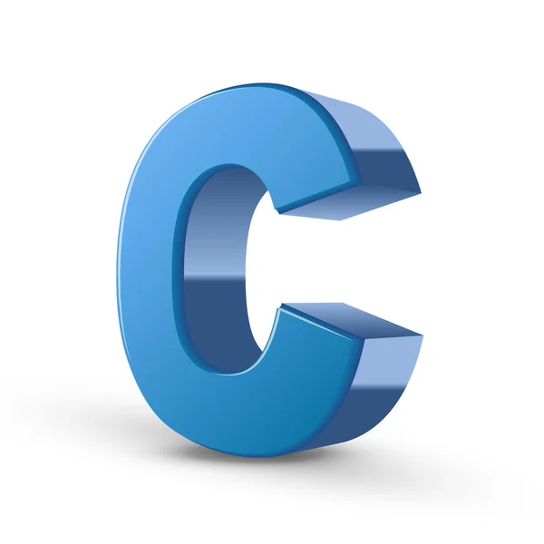 3d blue letter C — Stock Vector