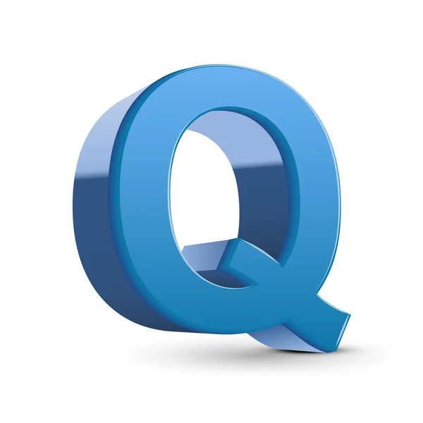 3D-blauwe letter Q — Stockvector