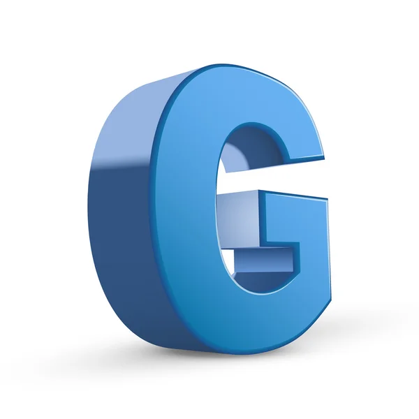 3d blue letter G — Wektor stockowy