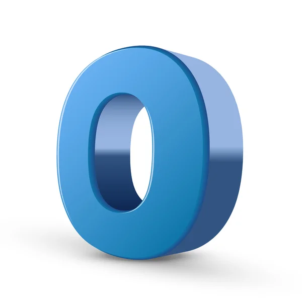 3d blue letter O — Stock Vector