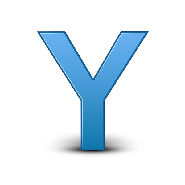 3D-blauwe letter Y — Stockvector