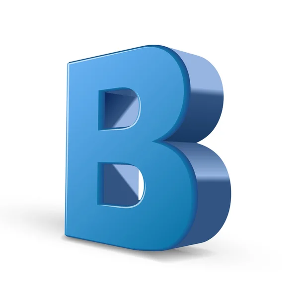 3d lettera blu B — Vettoriale Stock