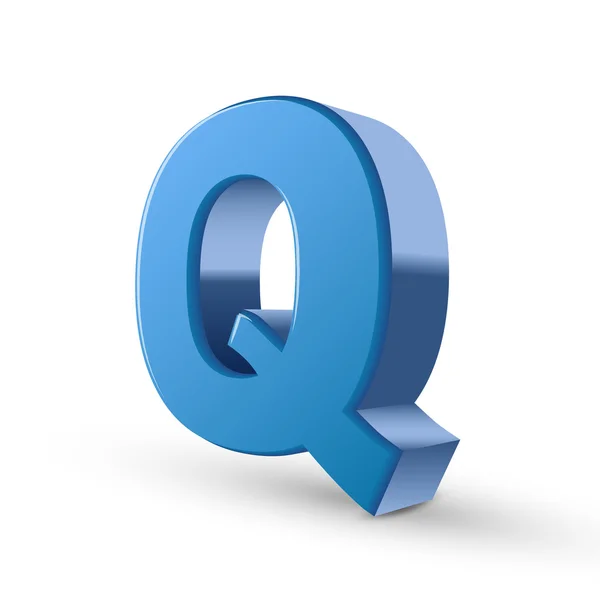 3d blue letter Q — Stock Vector