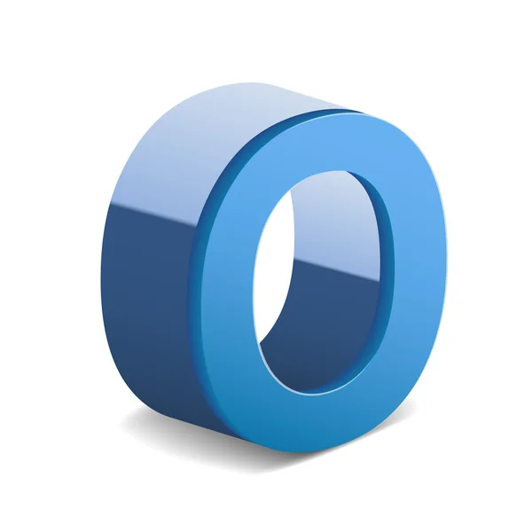 3D-blauwe letter O — Stockvector