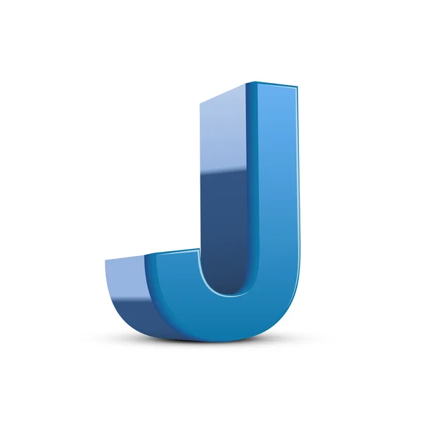 3d azul letra J — Vector de stock